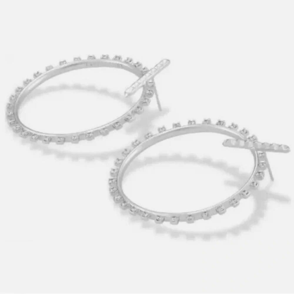 Kendra Scott Charlie Grace Earrings in Silver NWT‎